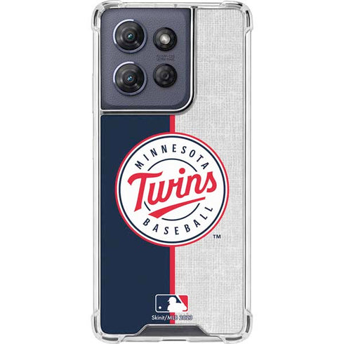 MLB Minnesota Twins Split Moto G Play 5G (2025) Clear Case